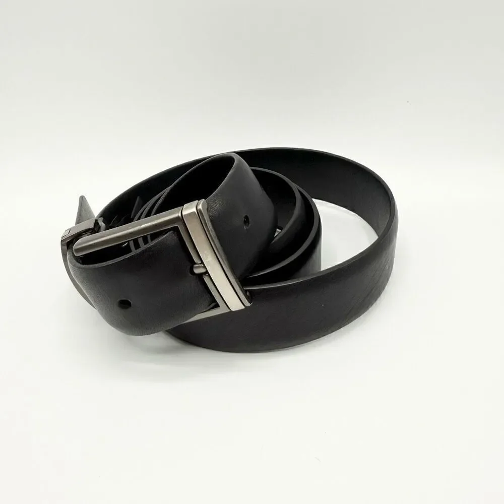 Murano 100% cow hide leather black belt - Men’s 38